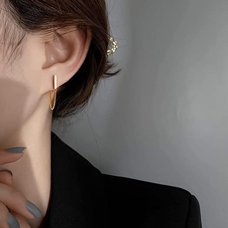 3 pcs Chain Earrings for Women Dangle Earrings For Women Gold Plated Earrings view 4
