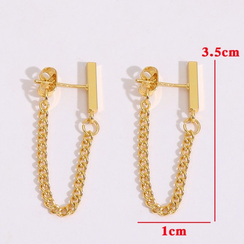 3 pcs Chain Earrings for Women Dangle Earrings For Women Gold Plated Earrings view 5