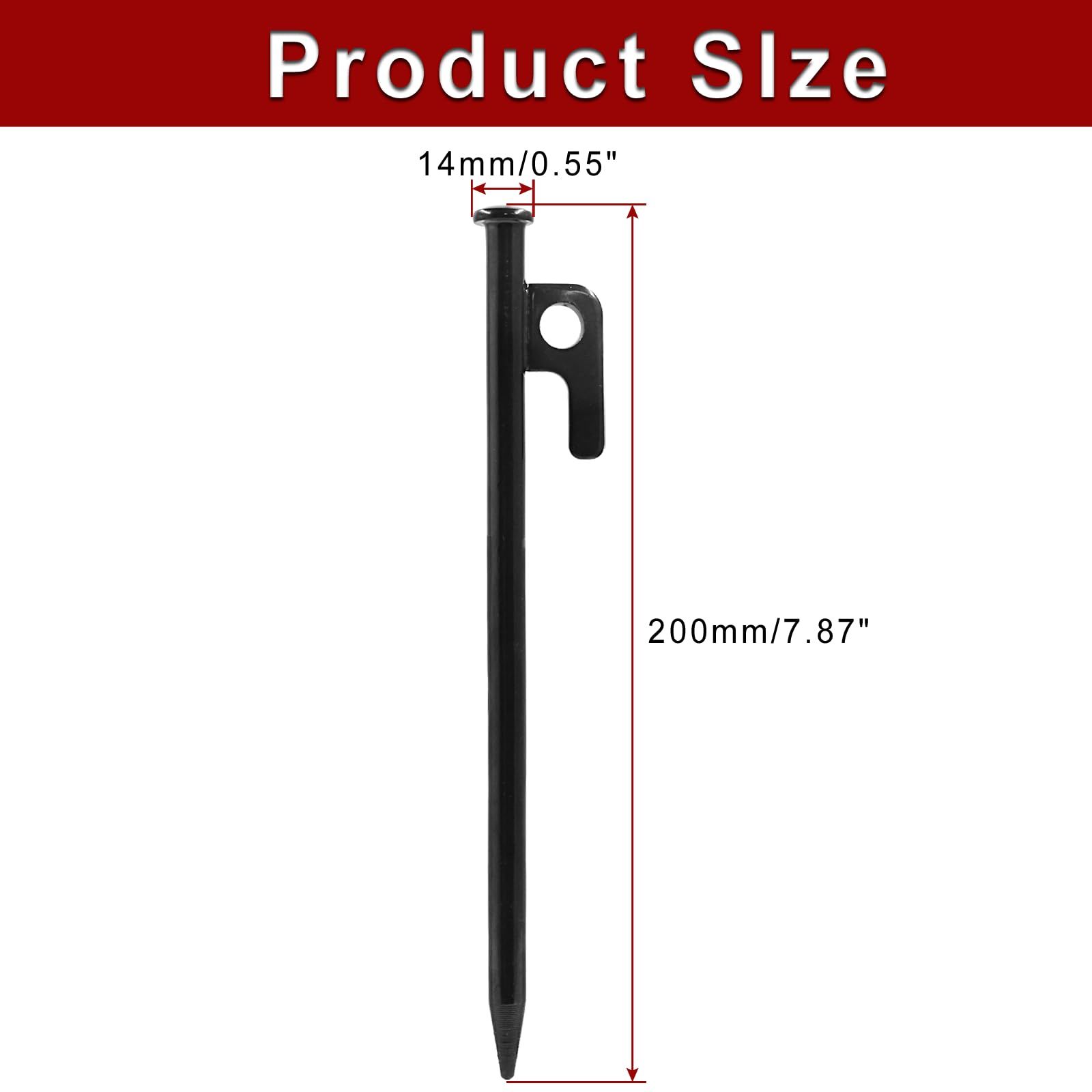8 Pcs Tent Stakes Heavy Duty view 2