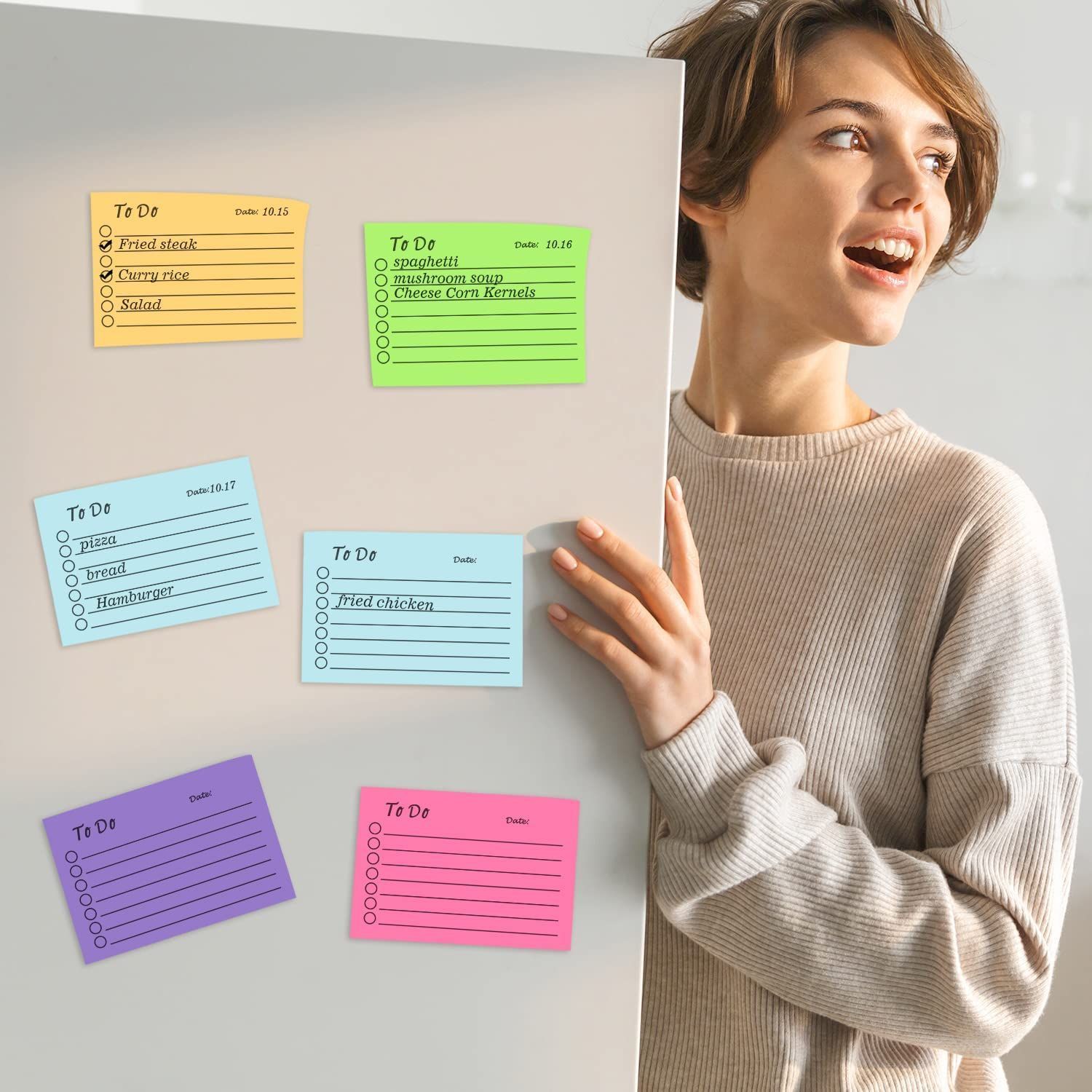 to Do List Sticky Notes Lined Planner Sticky Notes Assorted Colors Self Stick view 4