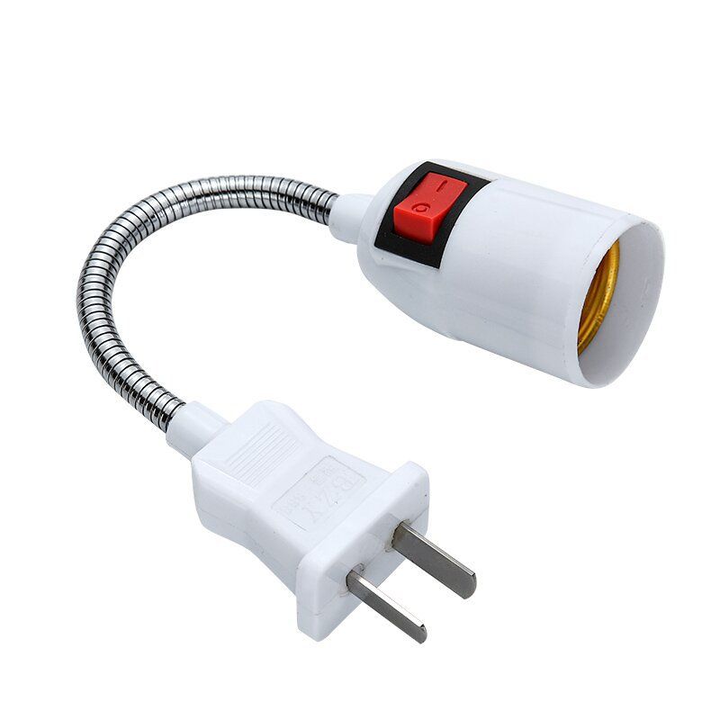 E27 Screw Hose Lamp Head Bendable Light Socket Extender Light Socket Plug — image 1