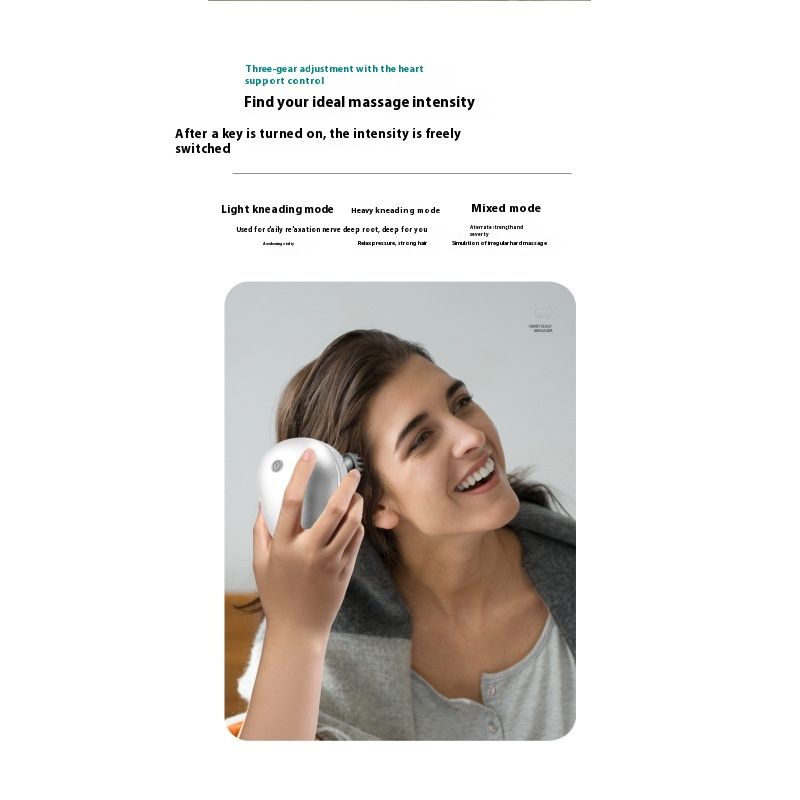 White Electric Scalp Massager view 5