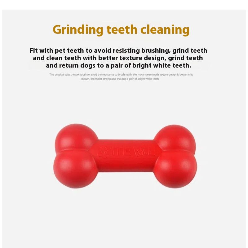 red bone Pup Chew Toy - Bone - Human Pup Play Gear - Food Grade Silicone -A view 4