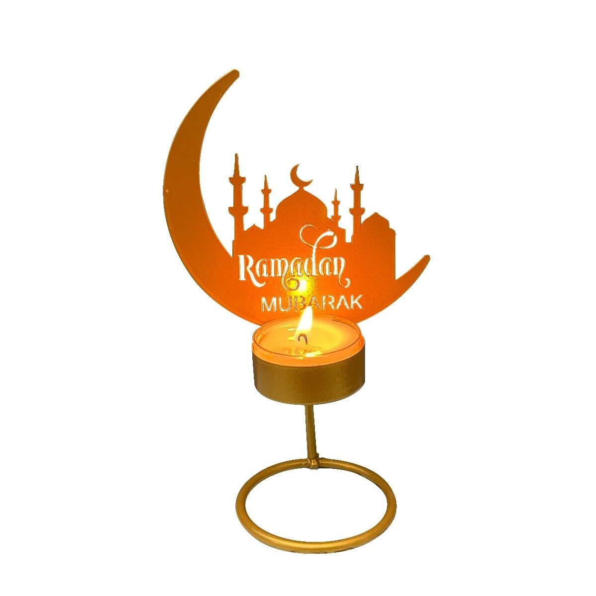 Candlestick Holder Eid Mubarak Decoration Ramadan Metal Candlestick Ornaments — image 1