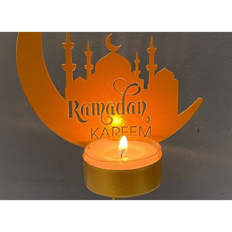 Candlestick Holder Eid Mubarak Decoration Ramadan Metal Candlestick Ornaments view 4