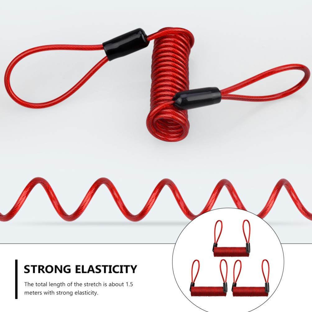 4 PCS-Lock Cables, Security Steel Cables with Looped Ends, Camping Outdoor view 4