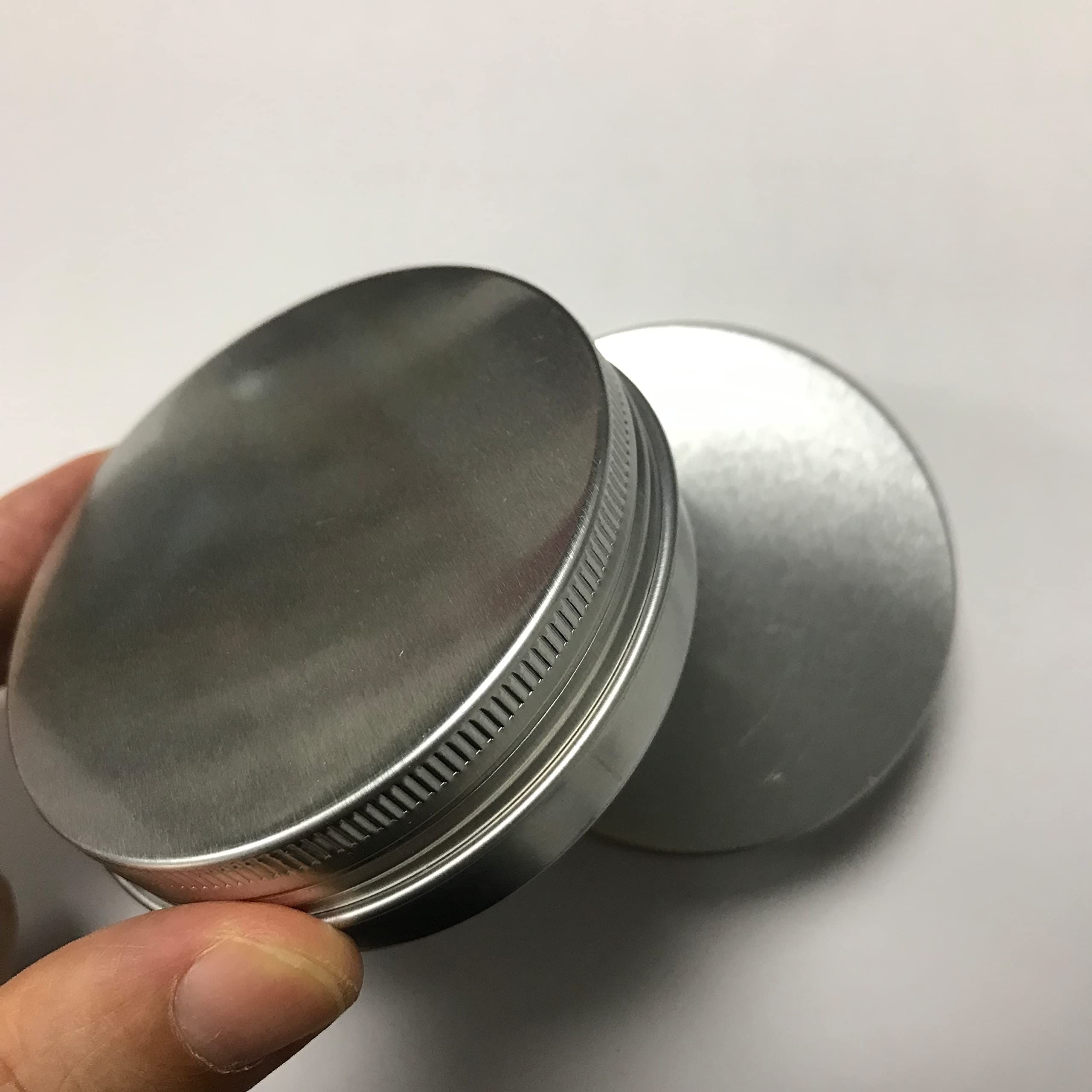 2 pieces of 15ml small ounce empty silver aluminum tin metal steel cans view 4