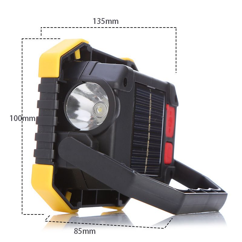 Strong Light Cob Searchlight Abs Outdoor Portable Flashlight Emergency Solar view 4
