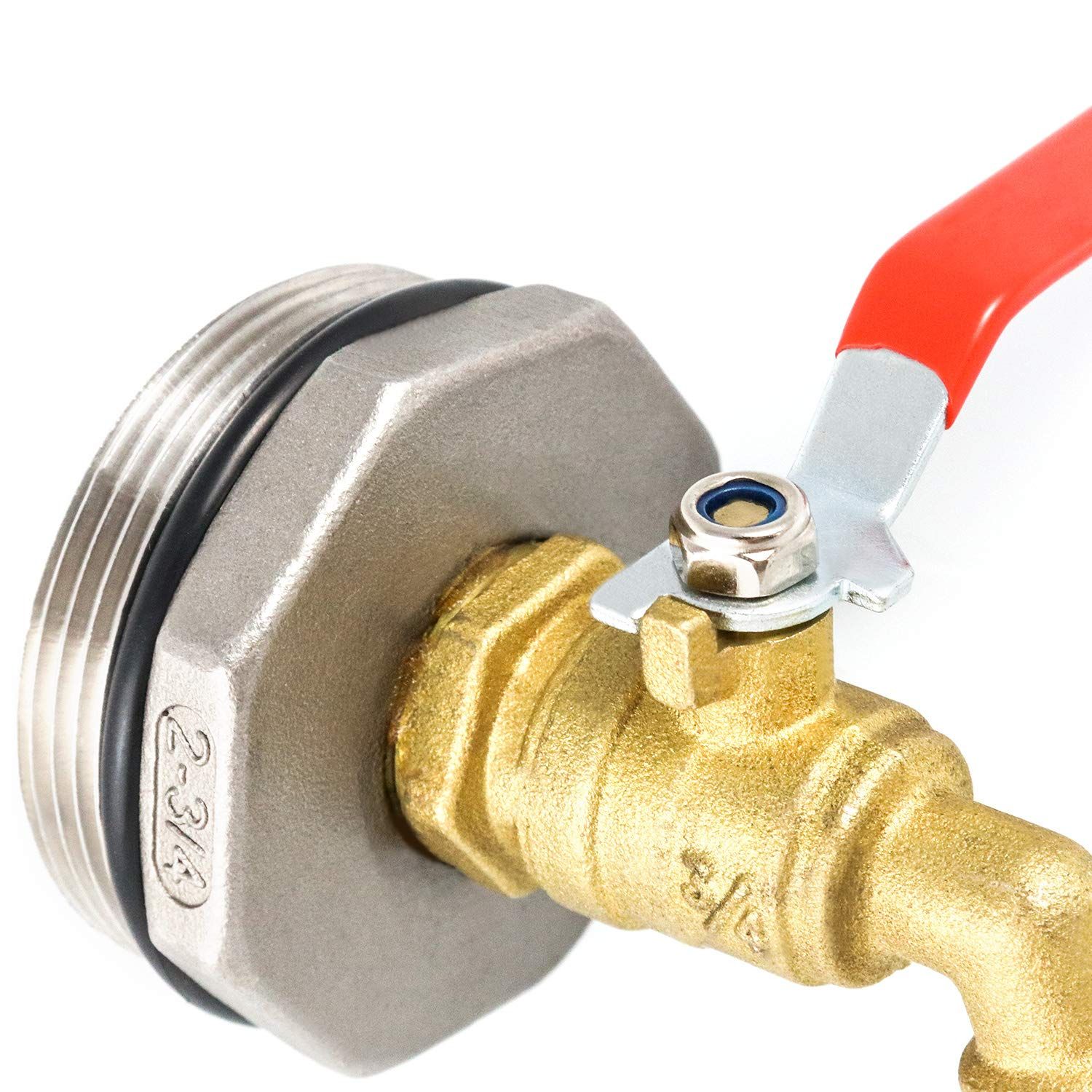 Stainless steel core 2 inches to 6 minutes brass faucet spout ton bucket valve view 4