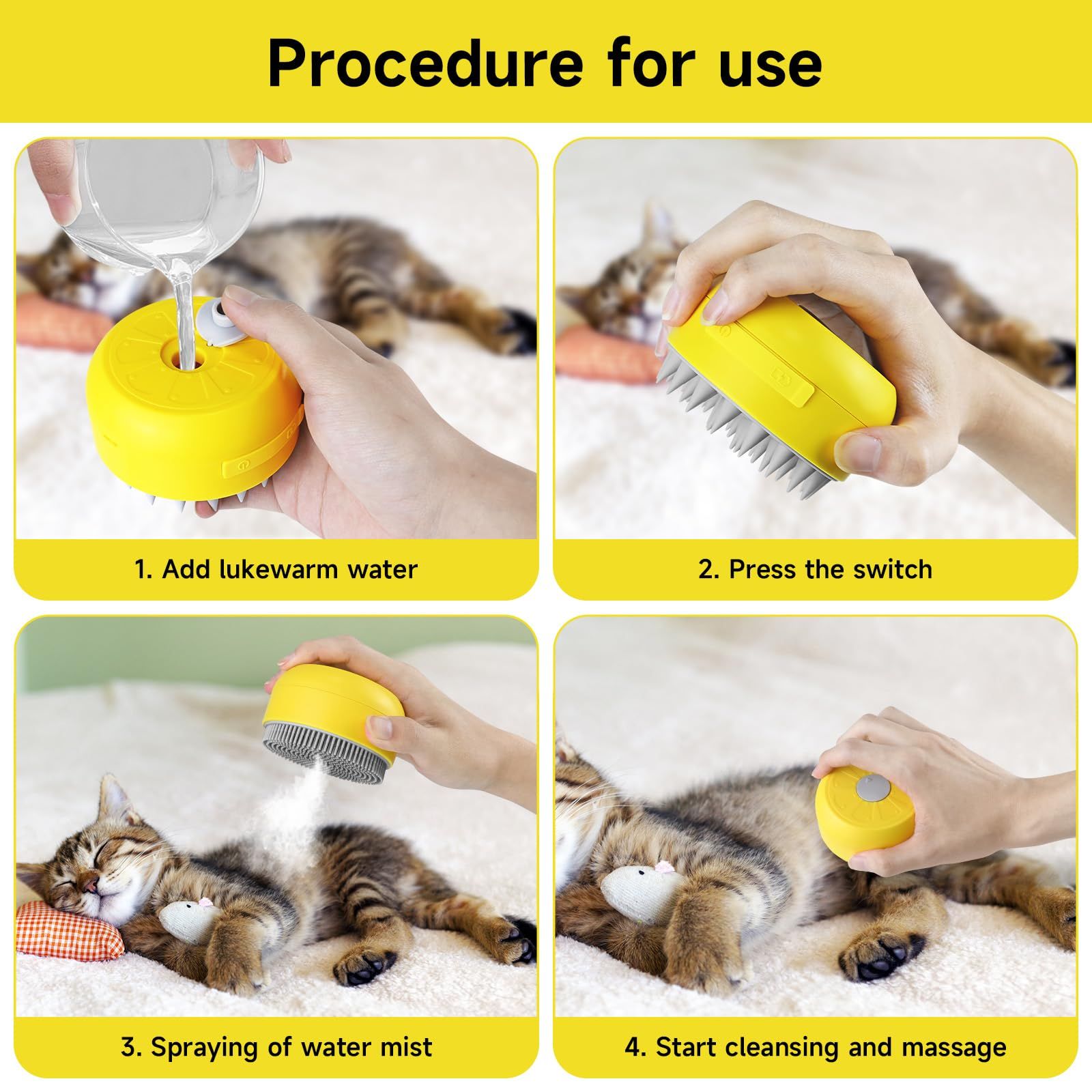 Rechargeable Silicone Steam Brush view 5