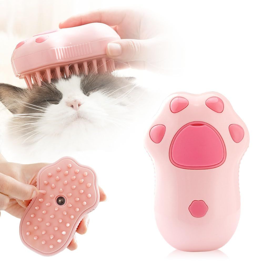 Steam Cat Brush for Shedding and Grooming - Steamy Cat Brush to Easily Tame view 2
