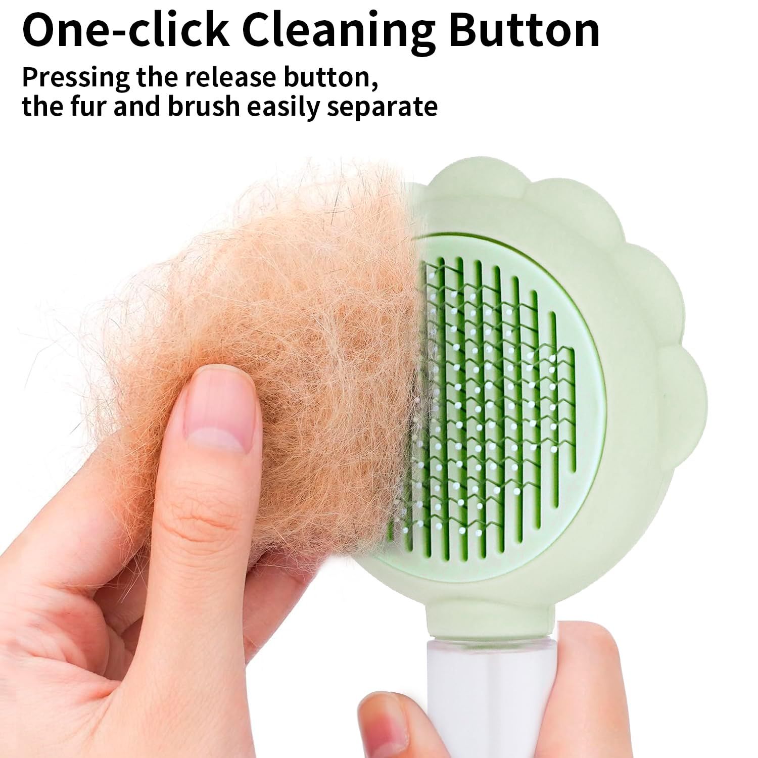 Spray cat brush with release button for indoor cats view 4