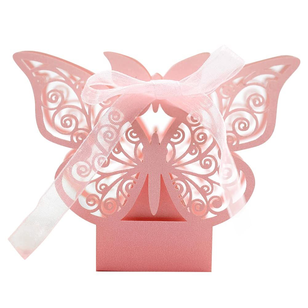 50pcs Gift box, ribbon biscuit gift box, cute chocolate box, wedding girl