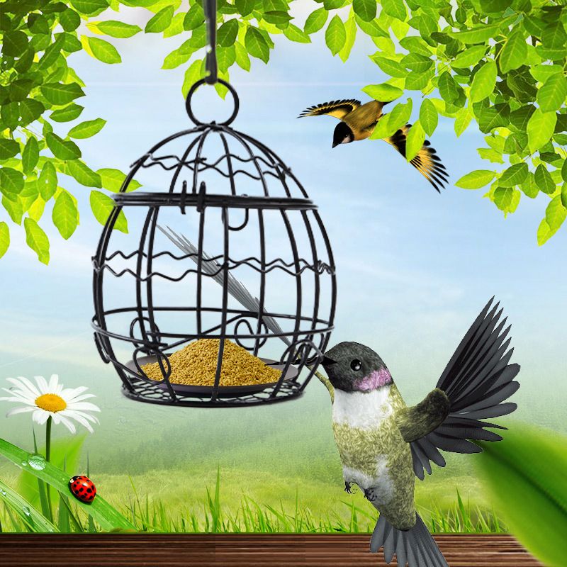 2pcs Bird Feeder, Metal Hanging Bird Feeder with Hooks, Fat Ball Bird Feeder view 4
