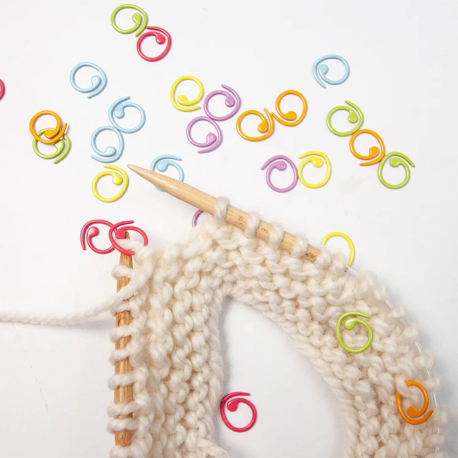 100PCS Metal Stitch Markers Helical-Shaped Crochet Markers Ring Multicolor view 4