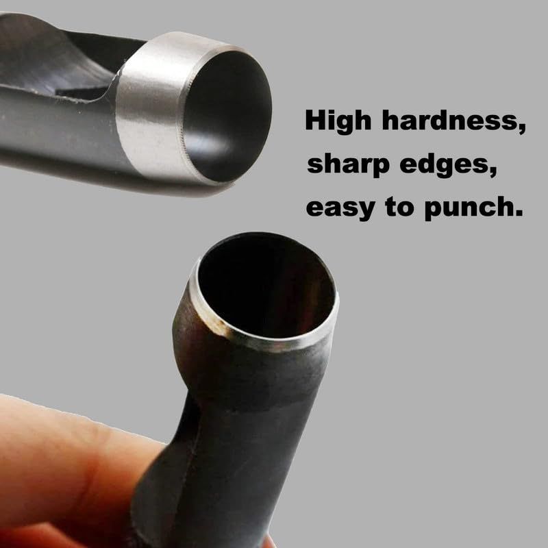 10 mm Round Hole Punch, Hollow Cutter High Carbon Steel Leather Punch Tools view 3