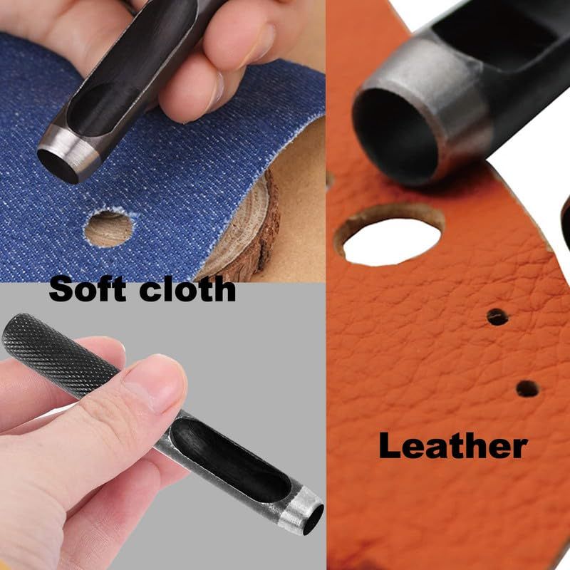 10 mm Round Hole Punch, Hollow Cutter High Carbon Steel Leather Punch Tools view 4