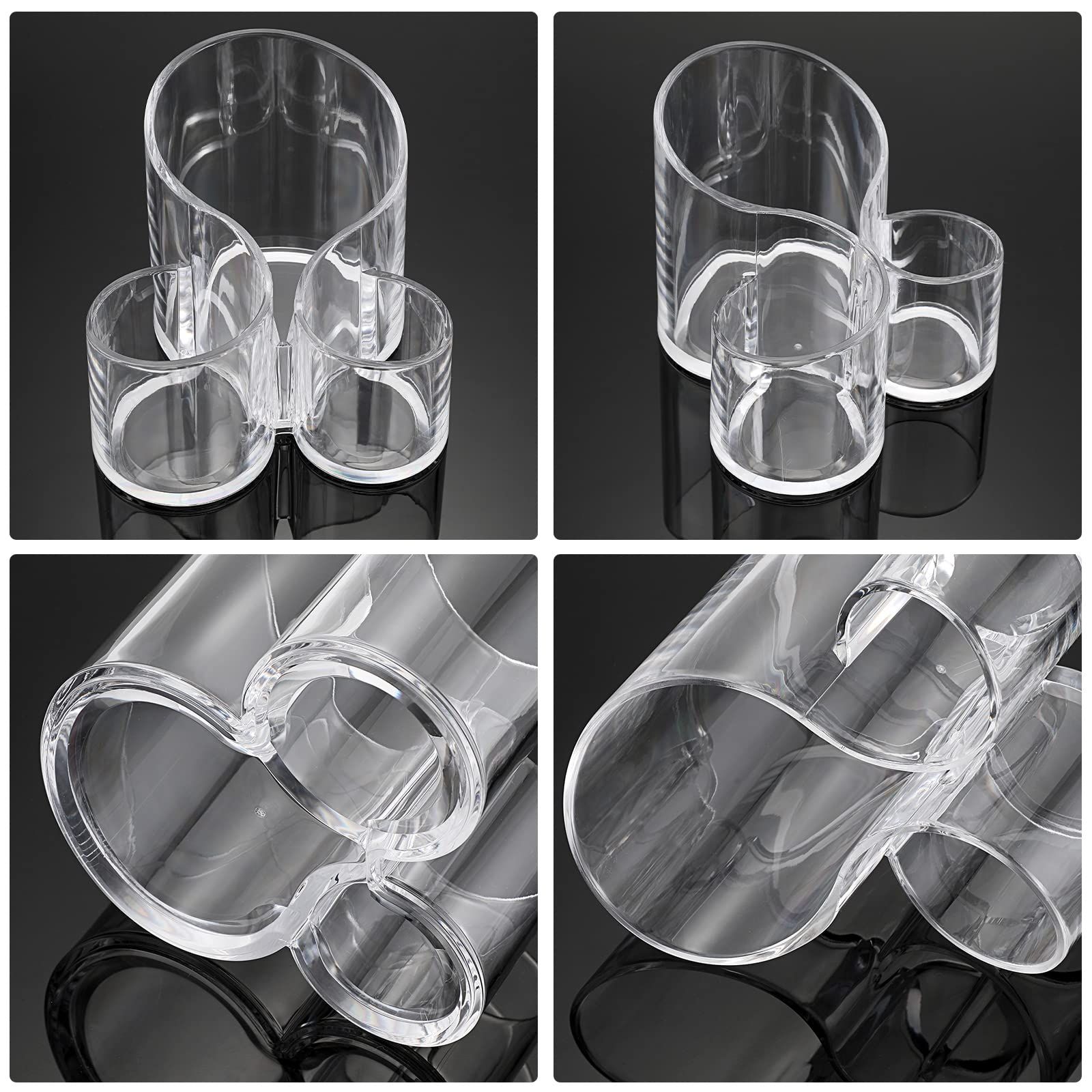 Acrylic Makeup Brush Holder Clear Cosmetics Brush Organizer Remote Control view 4