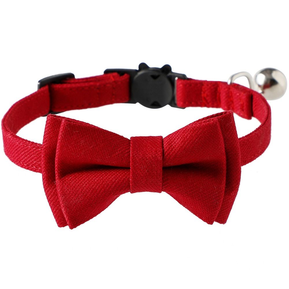 2 Pack Breakaway Cat Collars with Bell and Bowtie Comfortable Velvet Cat view 4