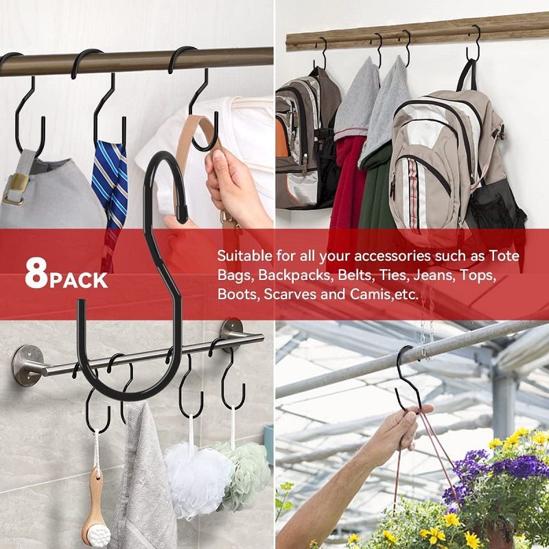 Purse Hanger for Closet, Unique Twist Design Bag Hanger Purse Hooks, 5 inch view 4