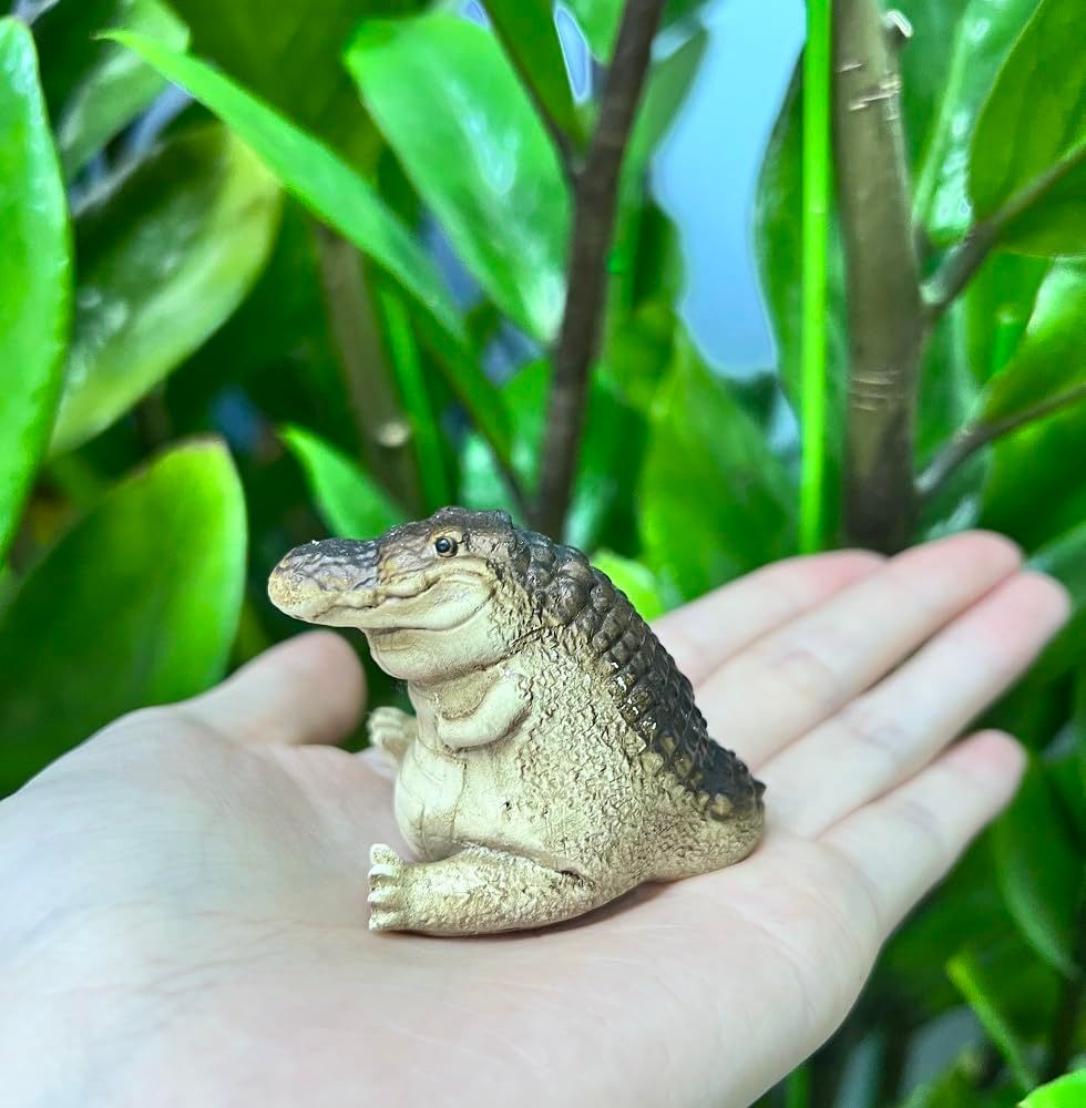 Handmade Crocodile Figurine Tea Pet view 4