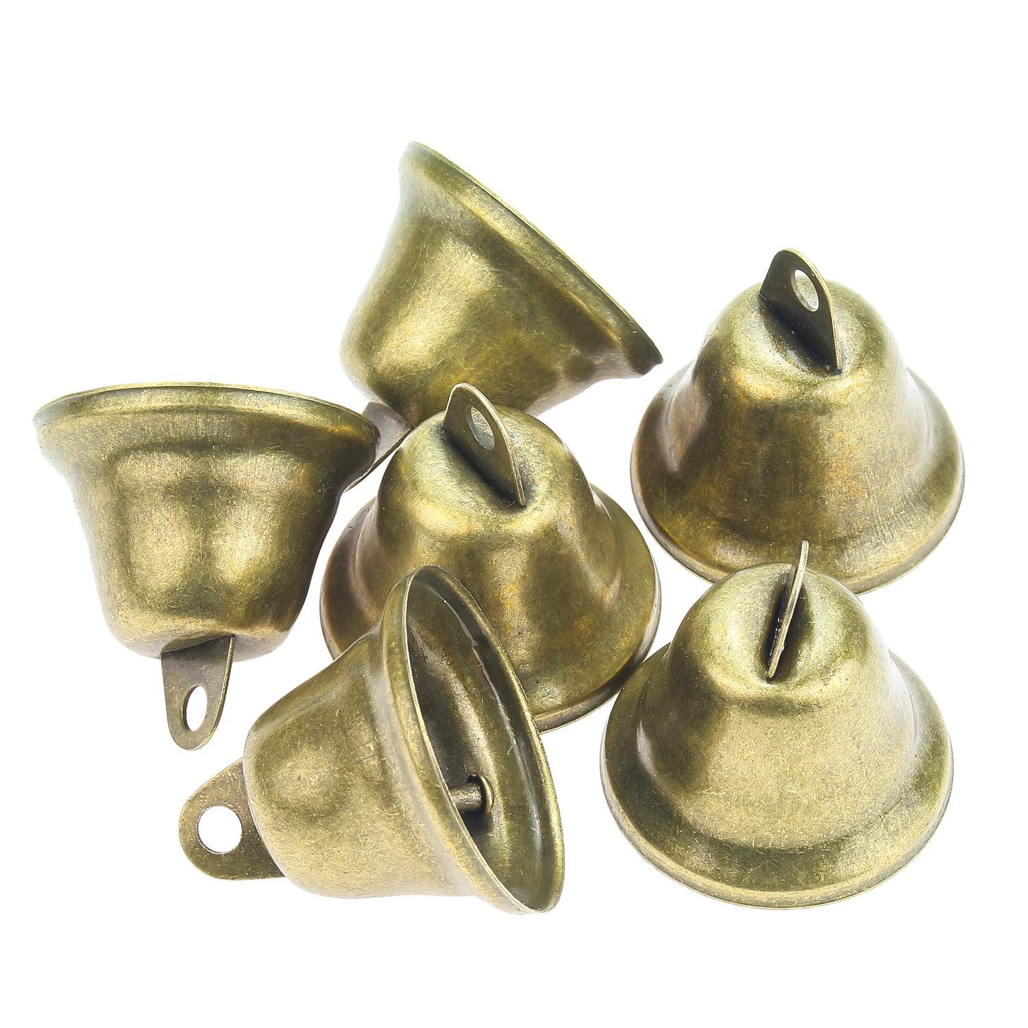 40 Pieces 38mm/1.5inch Vintage Jingle Bells Bronze Tone Bells Brass Bell — image 1