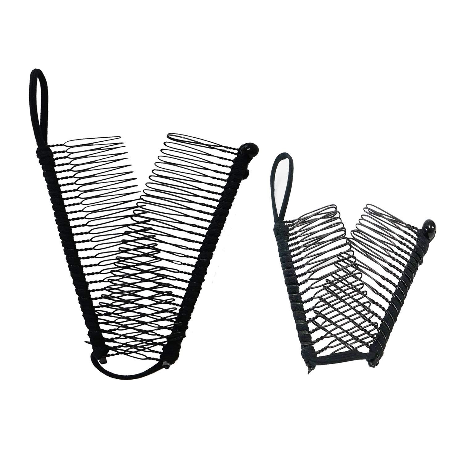2 Pieces Banana Clips Comb Hair for Thick Hair for Women Adjustable Stretch