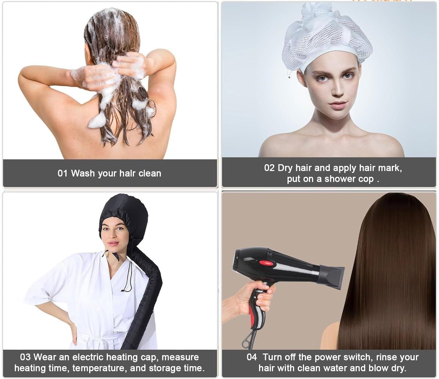 Net Plopping Cap For Drying Curly Hair view 4