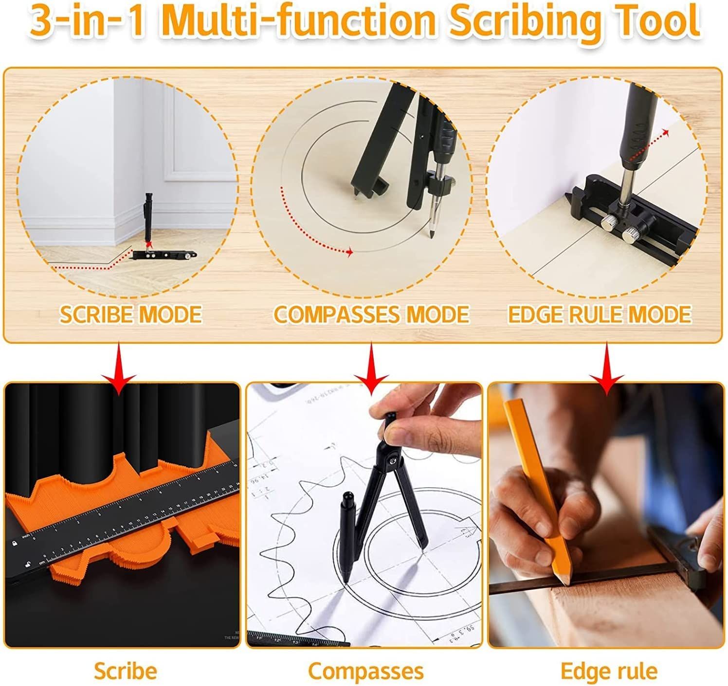 Versatile Scribing Tool, Scribing Tool with Deep Hole Carpenter Tracer Pencil view 5