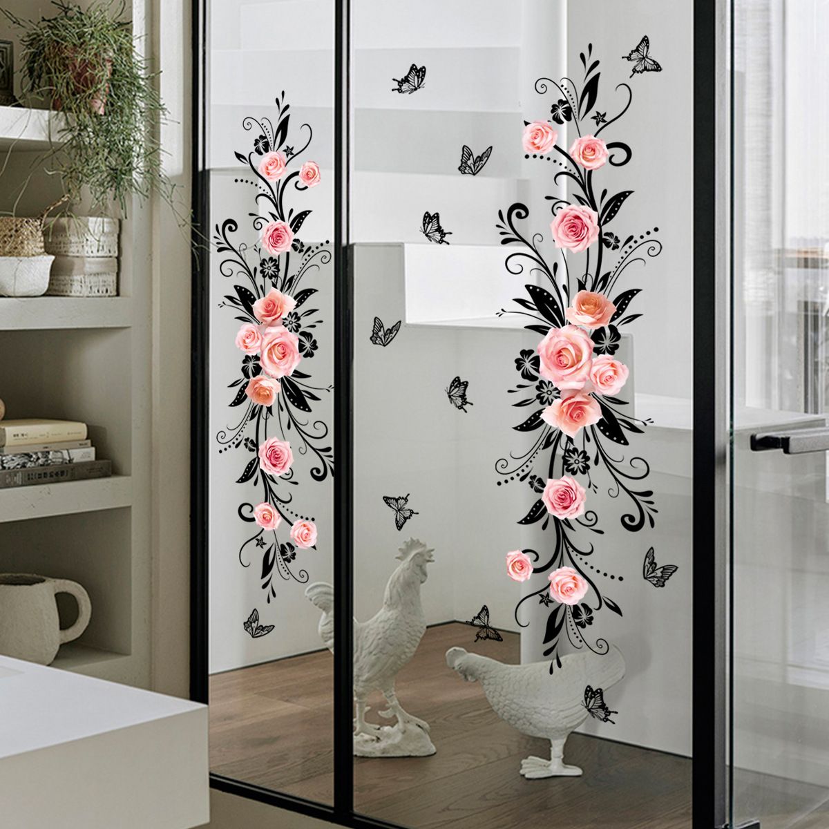 Flower Wall Stickers, Flower Wall Decals, Waterproof Peel and Stick Wall Art view 3