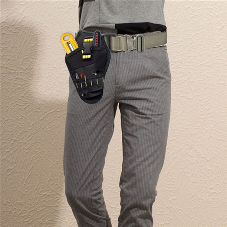Heavy Duty Drill Holster Tool Belt Pouch Bit Holder Hanging Waist Bag Drill view 4