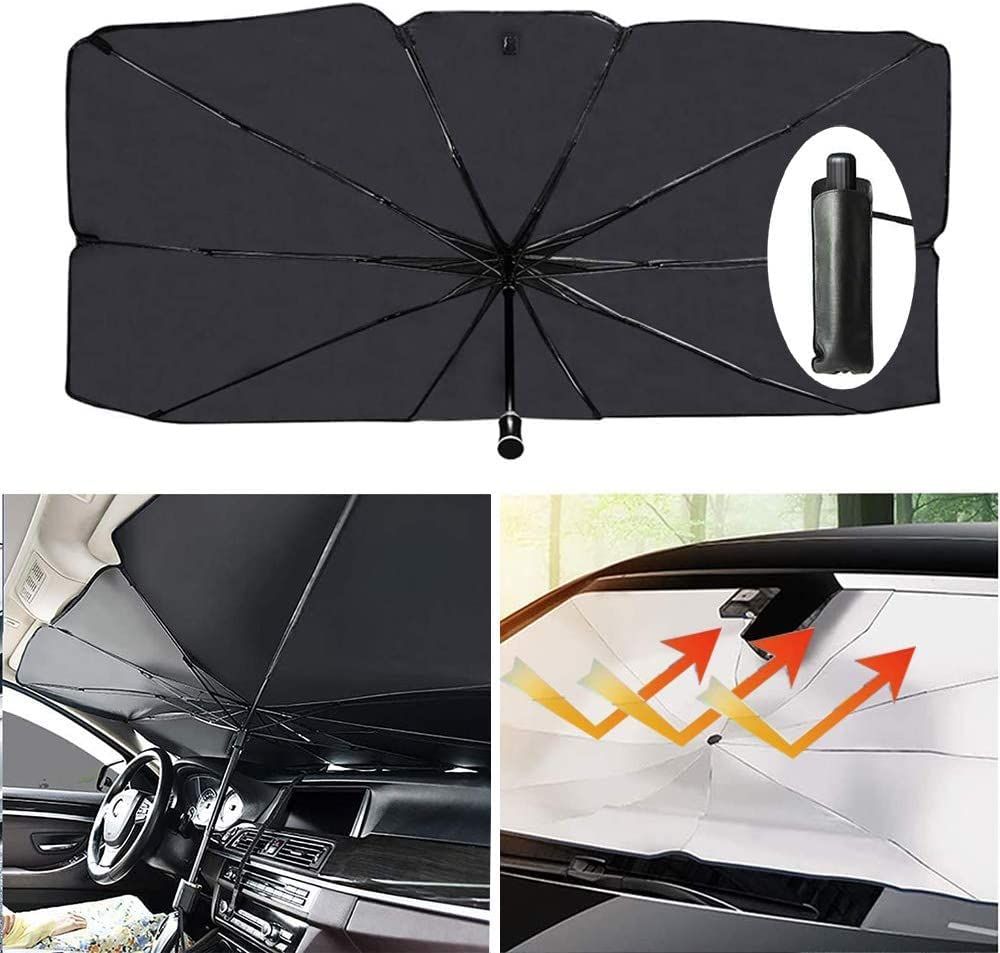 Upgraded Car Windshield Sun Shade Umbrella car Shade Front Windshield Cover — image 1