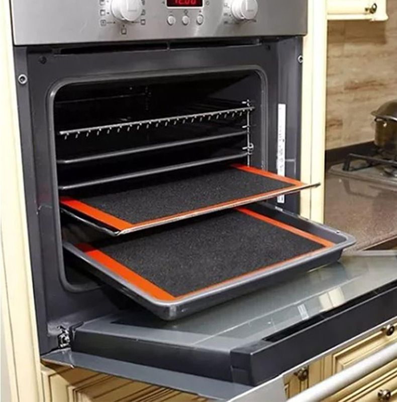 2 Pcs Perforated Silicone Fiberglass Mat for Baking Pastry view 4