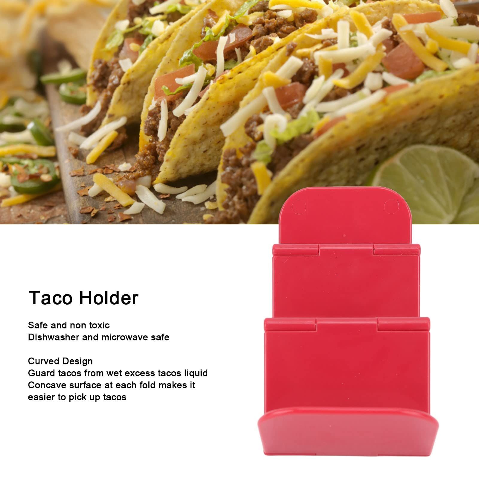 Foldable Holders , Red Taco Holder for Soft & Hard Taco Shells, Collapses for view 5
