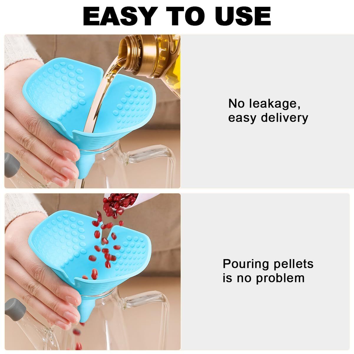 3PCS Multifunctional Silicone Funnel view 4