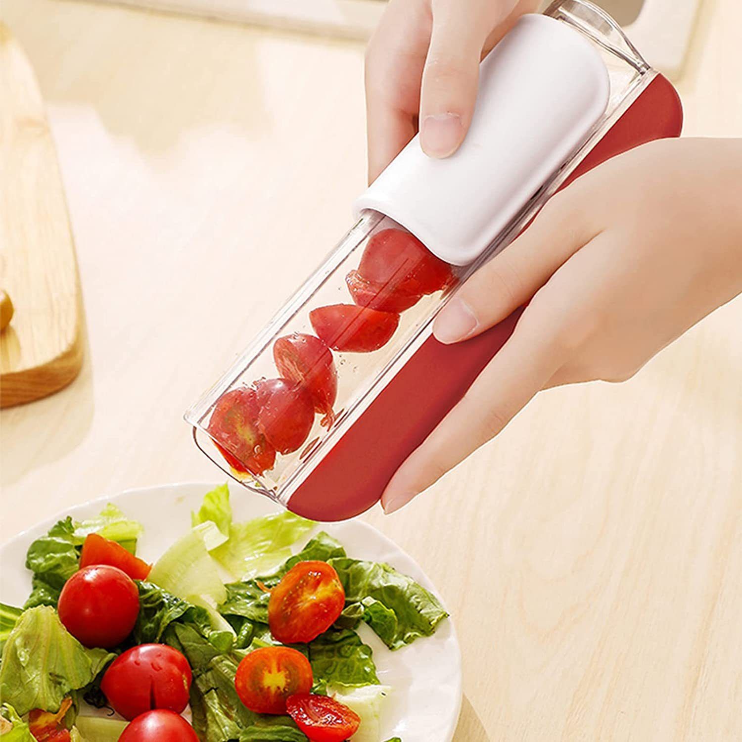 Zip Slicer for Tomatoes, Grapes and Cherry Tomatoes Slicer Cutter, Progressive view 4