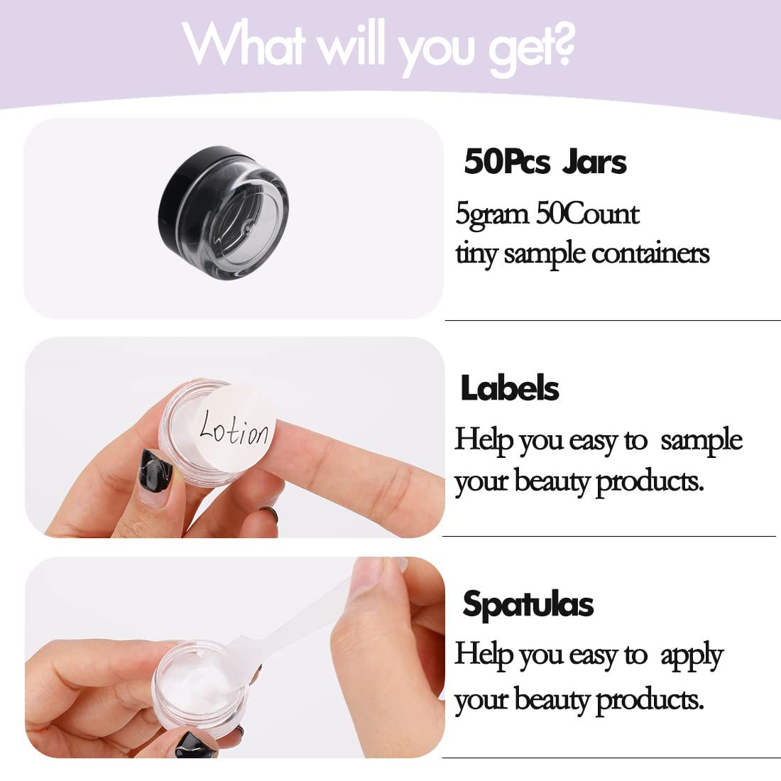 50 Count 5ML Sample Jars view 4
