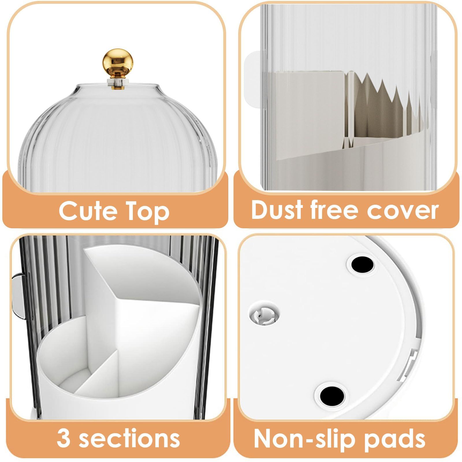 Makeup Brush Holder Organizer with Lid view 4