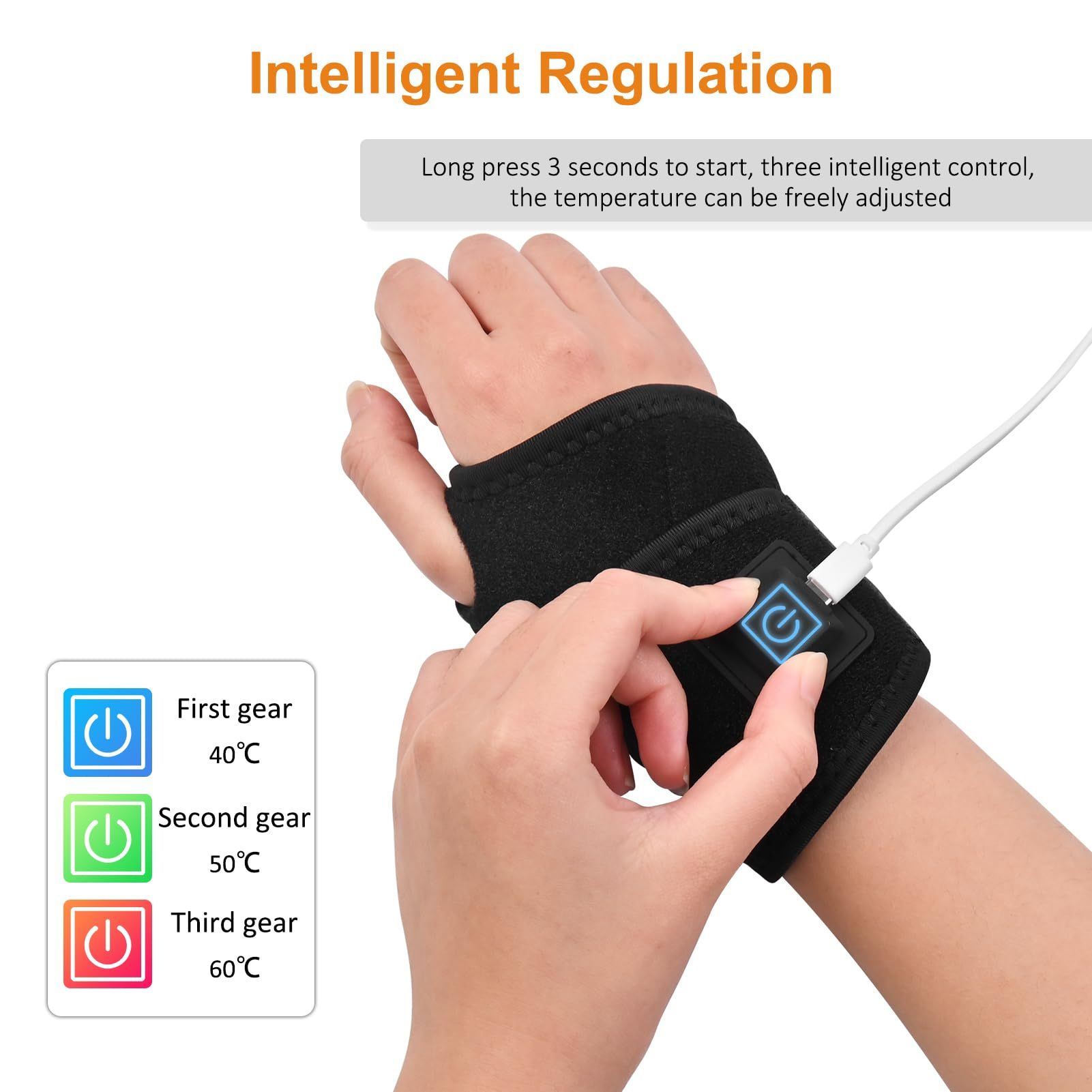 Heated Wrist Brace - Wrist Support to Relieve Pain view 2