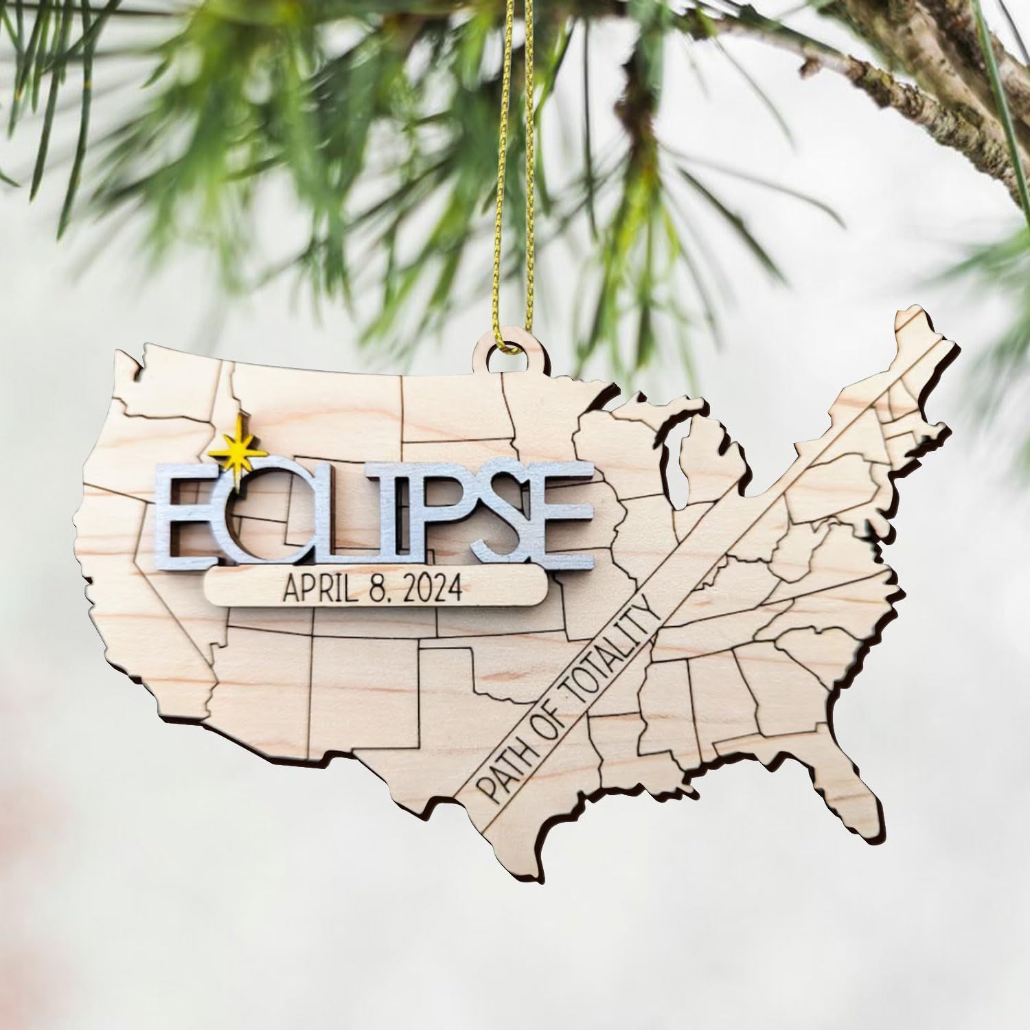 Solar Eclipse 2024 Ornament view 5