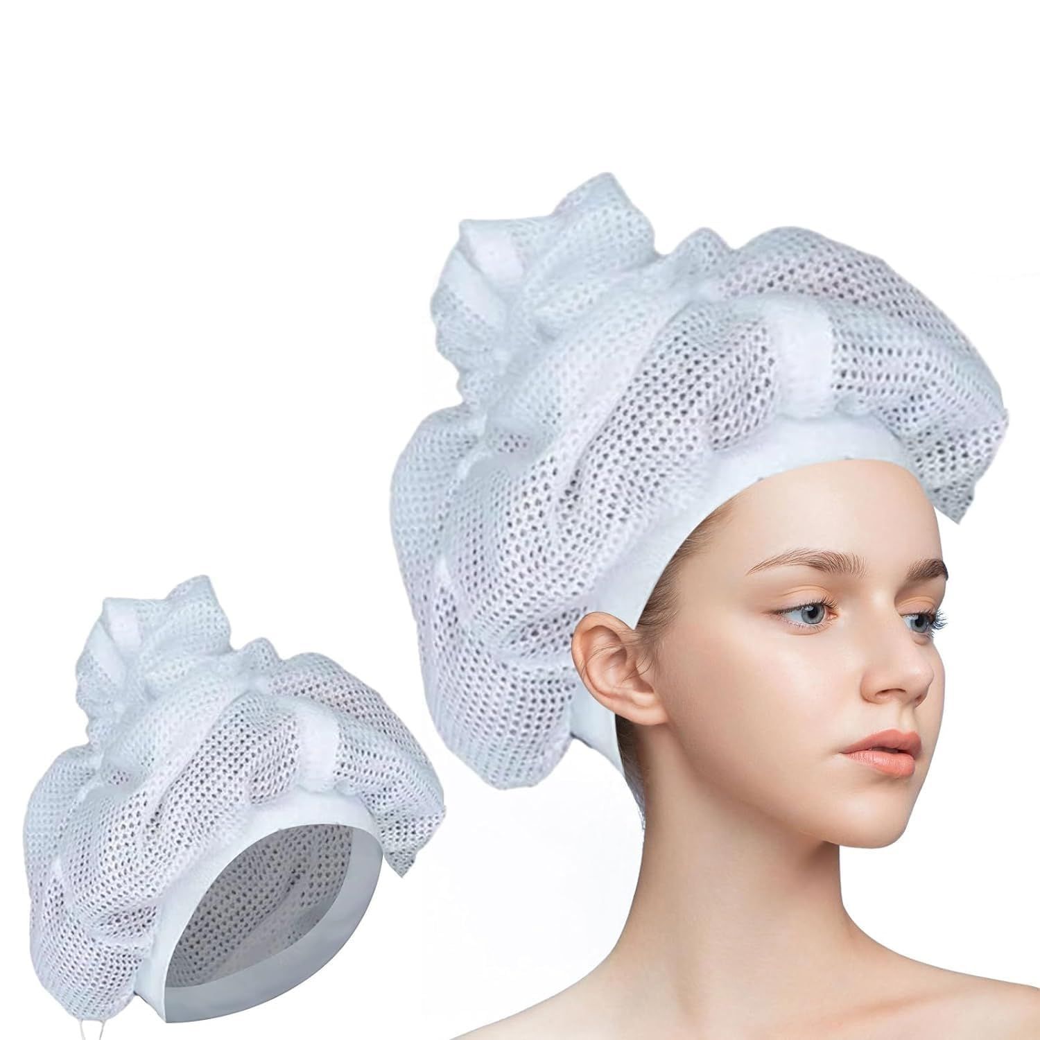 Net Plopping Cap For Drying Curly Hair — image 1