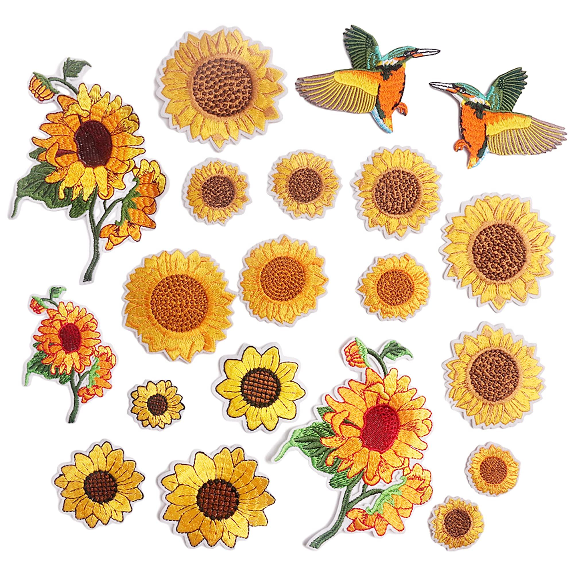 20 PCS Embroidered Flowers Iron on Patches — image 1