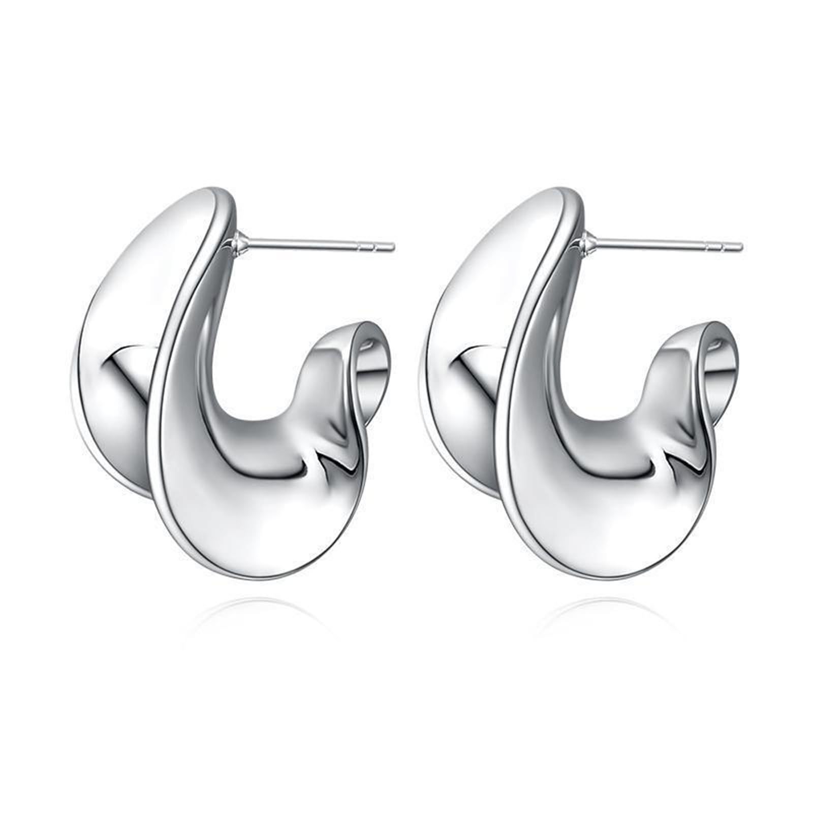 Chunky Gold Earrings Gold Hoop Earrings for Women Gold Statement Earrings Gold