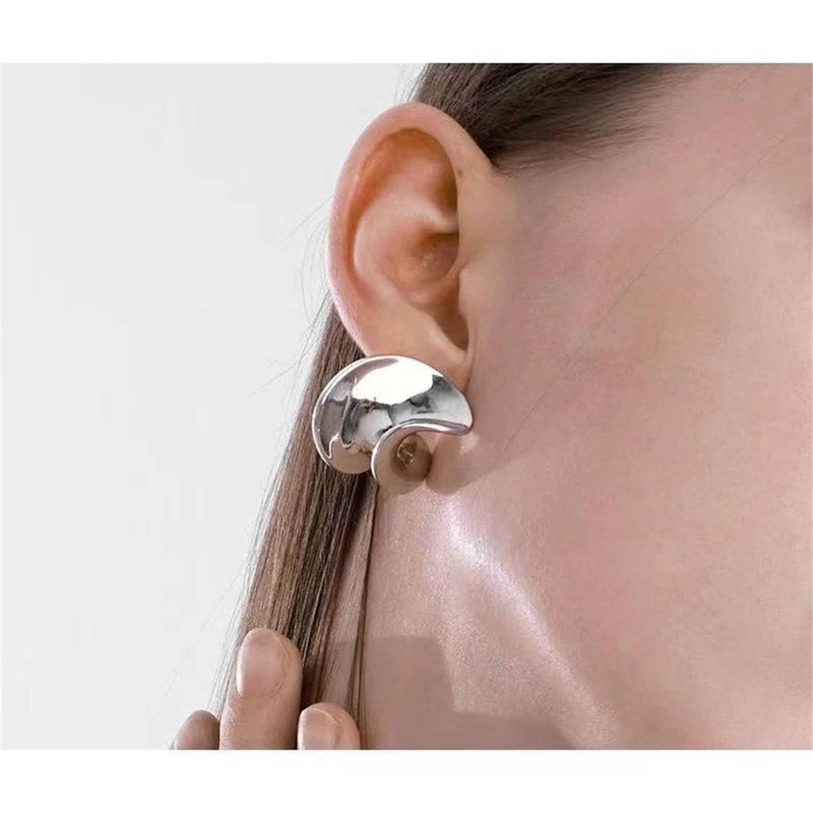 Chunky Gold Earrings Gold Hoop Earrings for Women Gold Statement Earrings Gold view 5