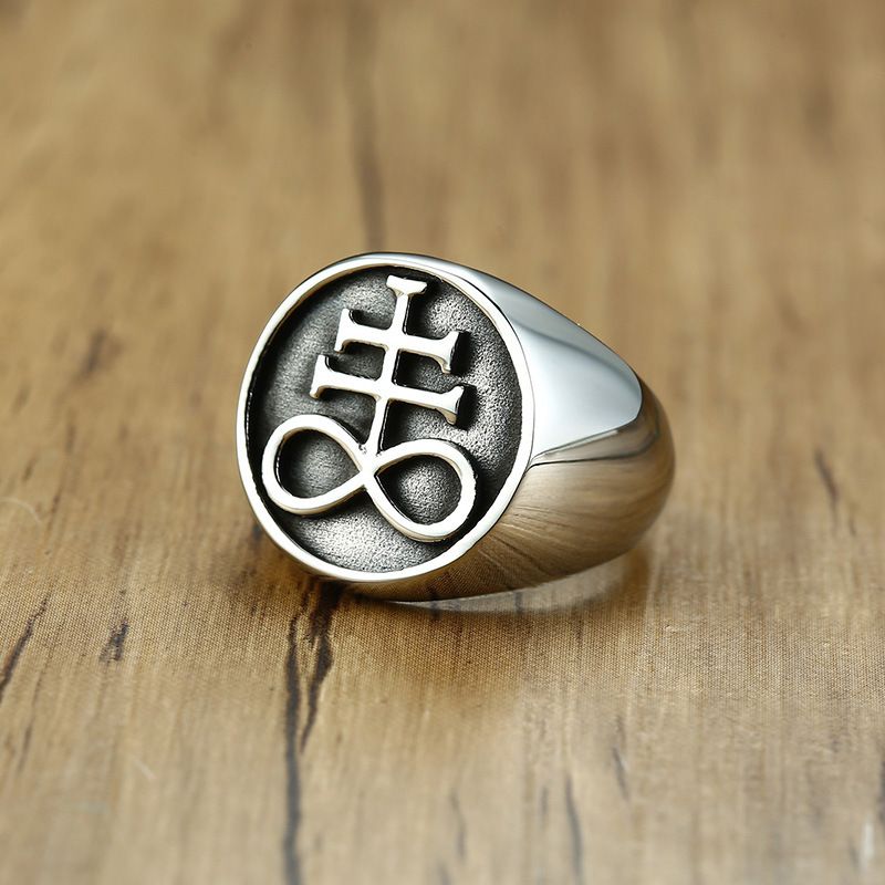Ring Satanic Ring Pentagram Pentacle Ring Ring Stainless Steel Occult Goth view 3