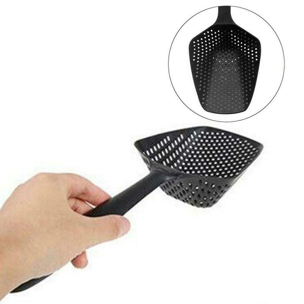 1Pcs Kitchen Strainer Scoop Food Drain Shovel Nylon Slotted Skimmer with view 4
