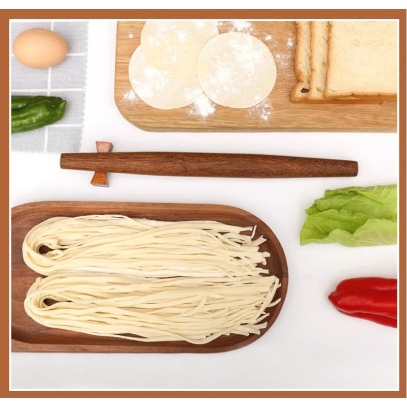 2 different sizes of rolling pins- Tapered Wooden Rolling Pin for Baking Pizza view 5