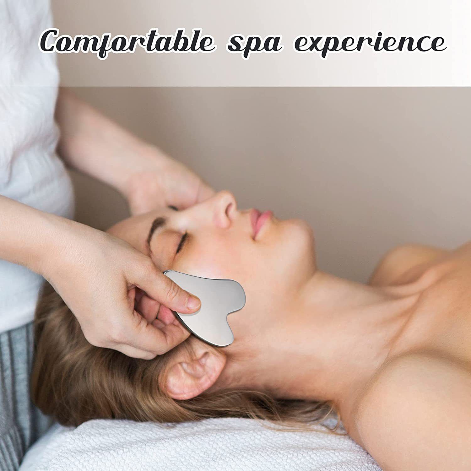 Silver Stainless Steel Gua Sha Tool view 4