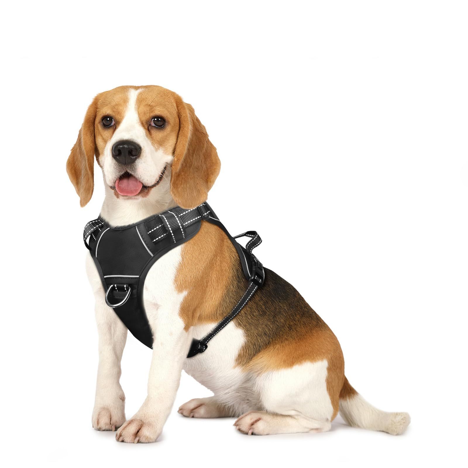 black L code Dog Harness Pull view 3