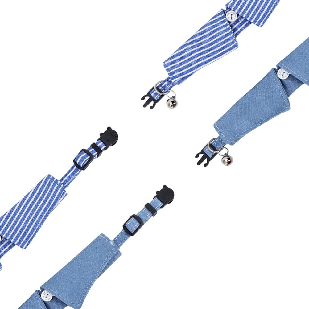 2pcs Cat Collar Breakaway with Cute Bow Tie and Bell for Kitty Adjustable view 3